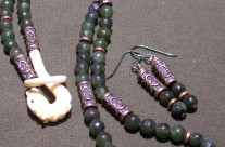 Kambaba Jasper Necklace and Earring Set