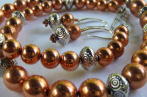 Penny Bright, Silver Light Necklace and Earrings