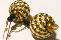 Woven herringbone earrings