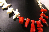 Red and White Sea Nymph Necklace