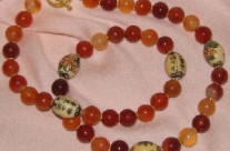 Oriental style carnelian necklace