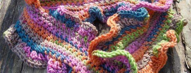 Ruffled Multicolored Neckwrap