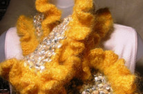 Mohair Ruffled Wool Scarflette Neck Warmer